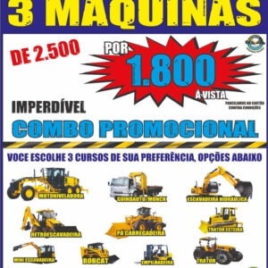 Combo Promocional de 3 Cursos de Máquinas Pesadas